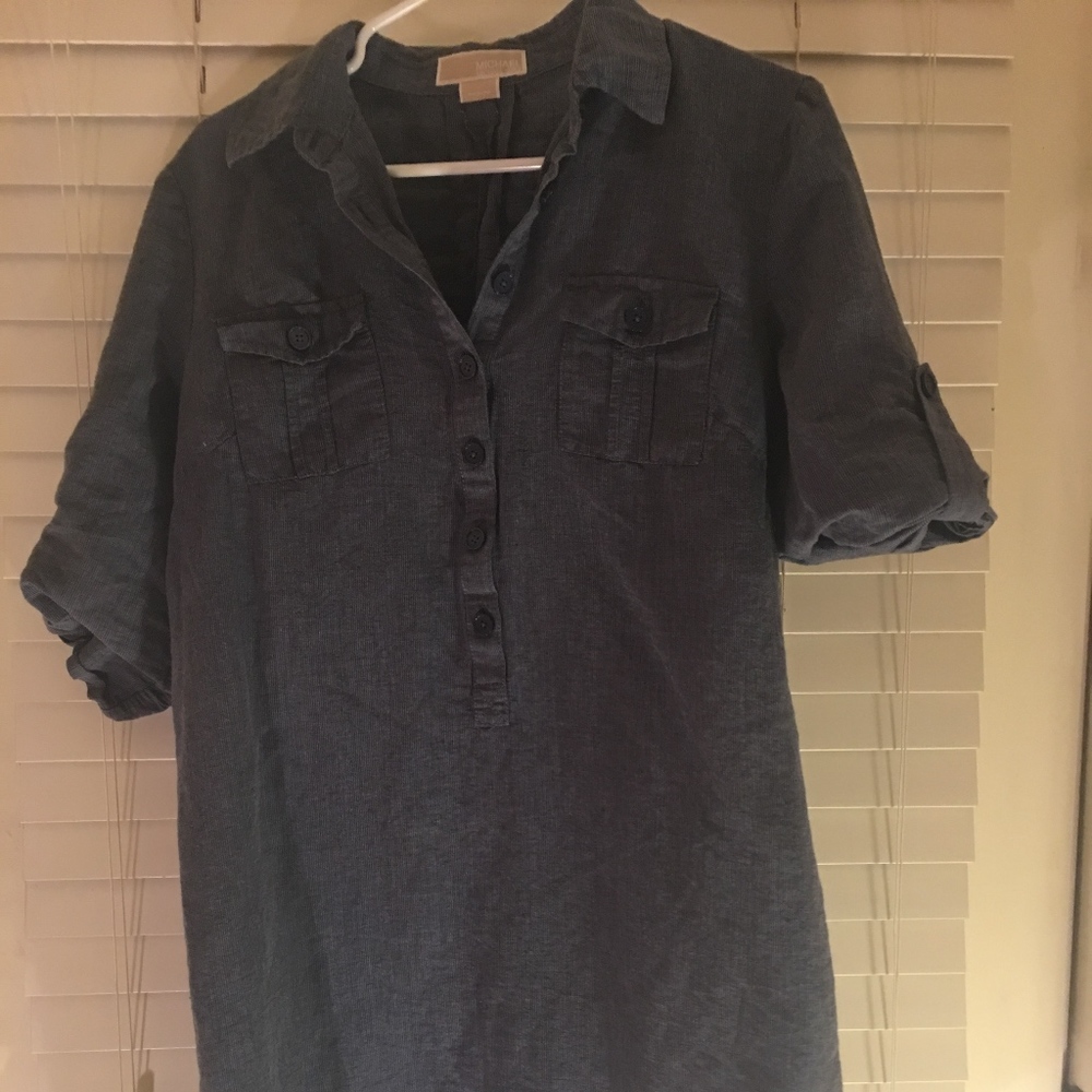 Michael Kors Size 12 Chambray Shirt Dress